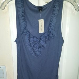2 for $15. Ann Taylor Size Med sleeveless top. Slate blue.
